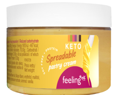 FeelingOk Crema Spalmabile Gusto Crema Pasticcera 250 G